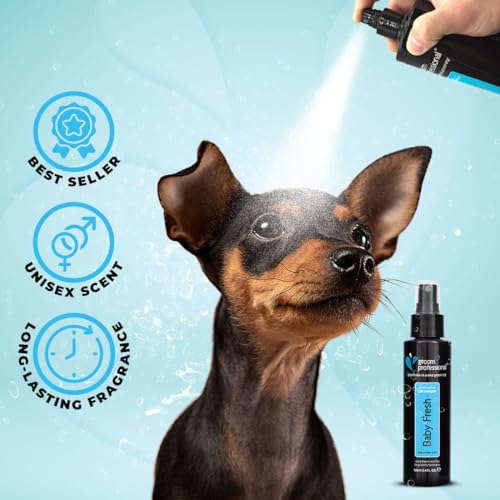 【ペット用 イギリス製 コロン】Groom ペット用コロン (Pet`s cologne）100ml 11種 ペット用香水 お手入れ 犬用 猫用 天然素材 ペット用品 ペットグッズ 芳香 コロン いい匂い 香り 長続き フレグランス ボディスプレー ブラッシング (BabyFresh/ベビーフレッシュ) 最後 画像