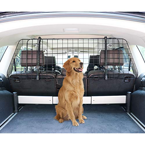Amazonベーシック 犬用フェンス 車用 調節可能 ブラック 41cm 1