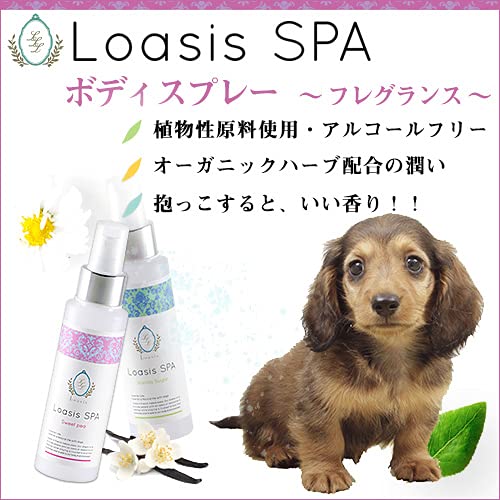 犬用フレグランス(ベビーパウダー) 100ml ボディースプレー ブラッシング 香水 ノンアルコール 保湿成分配合 低刺激 ロアジススパ 中間 画像