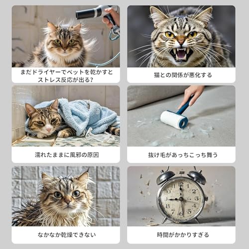 Totoro ballドライハウス 犬用 猫用 ドライヤー ペットドライルーム ドライヤールーム 過熱保護 自動速乾 循環 通気 照明付き ペット用 ペットグッズ 47×43×46CM 62L大容量 ペット乾燥機 40dB静音 多頭用 (ホワイト) 中間 画像