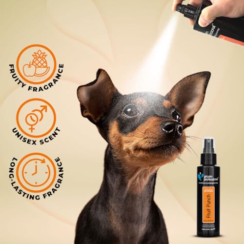 【ペット用 イギリス製 コロン】Groom ペット用コロン (Pet`s cologne）100ml 11種 ペット用香水 お手入れ 犬用 猫用 天然素材 ペット用品 ペットグッズ 芳香 いい匂い 香り 長続き フレグランス ボディスプレー ブラッシング (Fruit Punch/フルーツポンチ) 最後 画像