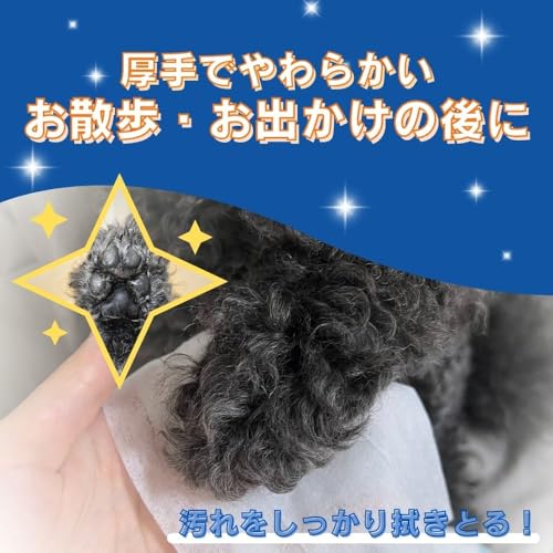 JOYPET 犬猫用ボディータオル 詰替え用 100枚×2個【2個パック】ペット用 弱酸性 低刺激 花粉対策 ボディーシート ジョイペット アース・ペット 中間 画像