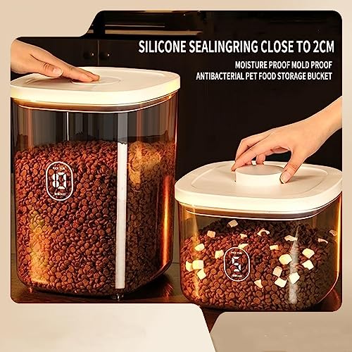 ペットフード ストッカー 真空 自動排気 ペットフード 収納バケツ 犬餌 猫餌 保存容器 真空ストッカー ワンタッチで制御 ドライフードストッカー ペットフード保存容器 大容量 密閉 貯蔵タンク 餌収納 湿気防止 フレッシュロック 飼料保管箱 ペットフードバレル 中間 画像