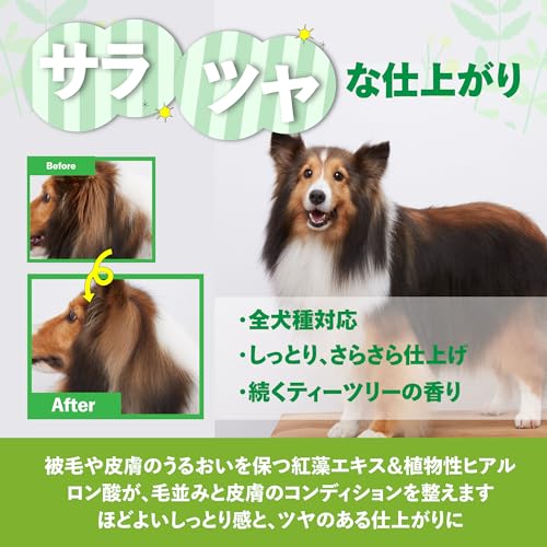 A.P.D.C. ティーツリーコンディショナー 500ml (新パッケージ品) 全犬種対応 さらさら仕上げ ハーブ ティーツリーの香り 最後 画像