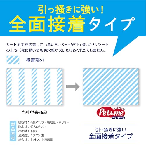 ペットアンドミー Pet&me ペットシーツ うす型 薄型 1回使い切りタイプ レギュラーサイズ 33×45cm 200枚入り 中間 画像