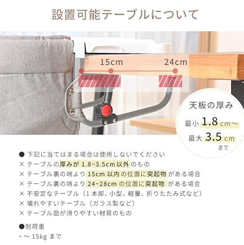 Wanyanya （わにゃにゃ）MOGU （もぐ） チェア ペット用テーブルチェア 【奥行 58 × 幅 40 × 高さ 27／天板対応厚み 1.8～3.5cm】 犬猫兼用 軽量 持ち運び可 （ナッツ） 最後 画像