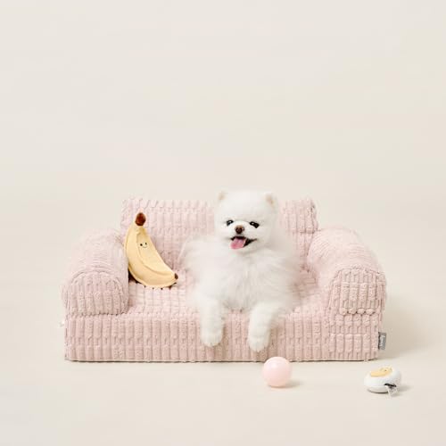 【Woolly Pet in style】ボンボンペットソファ ペットクッション ペットソファ ソファ 犬 猫 (ピンク, L)の特徴・詳細 画像