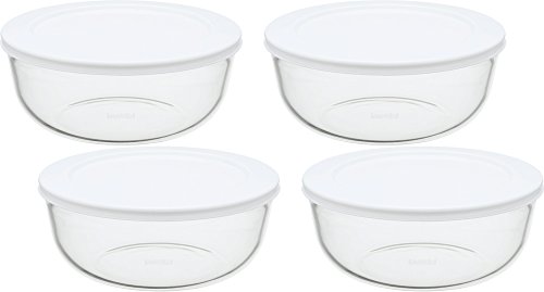 iwaki(イワキ) 耐熱ガラス 保存容器 L 1.3L ×4個セット パックぼうる KBC4160-W1 1