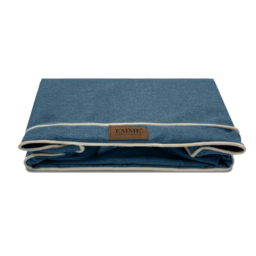 EMME掃除しやすいタイプペットベッドソファーカバー犬ベッドカバー洗える取りつけ便利カバーのみ 68x50x18cmのベッドに向け ブルーMサイズの外観・全体像 画像