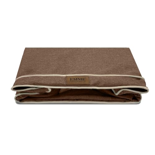 EMME掃除しやすいタイプペットベッドソファーカバー犬ベッドカバー洗える取りつけ便利カバーのみ68x50x18cmのベッドに向け ブラウンMサイズ 1