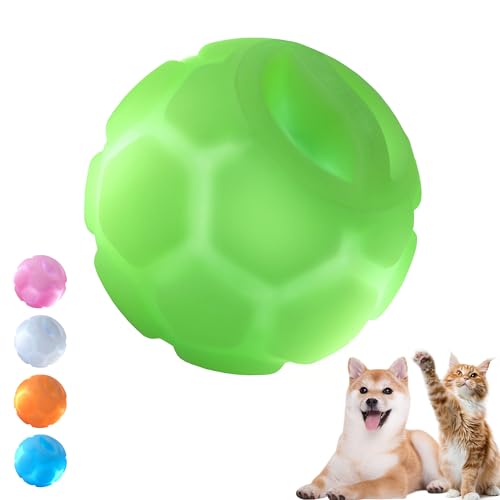 犬 ボール【2026年最新設計】ペットおもちゃ 光るボール 3モード自動切替 複数色 充電式 安心の天然ゴム製/丸洗い可能 ストレス解消・運動不足対策 小・中・大型犬 猫用に適用 (グリーン) 1