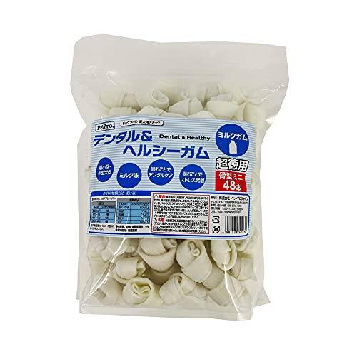 ペットプロ デンタル&ヘルシーガム ミルクガム 超徳用 骨型ミニ 48本入 1
