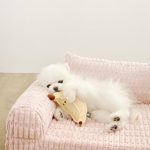 【Woolly Pet in style】ボンボンペットソファ ペットクッション ペットソファ ソファ 犬 猫 (ピンク, L)の特徴・詳細 画像