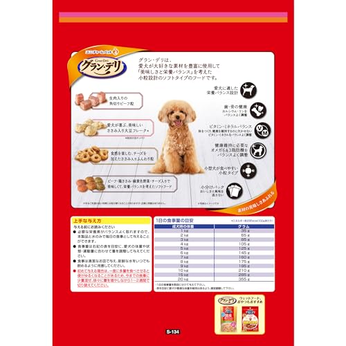 グラン・デリ 【ジャンボパック】グランデリ ドッグフード ソフト ふっくら仕立て ビーフ・鶏ささみ・緑黄色野菜・チーズ入り 2.9kg 国産 ユニチャームの詳細・まとめ 画像