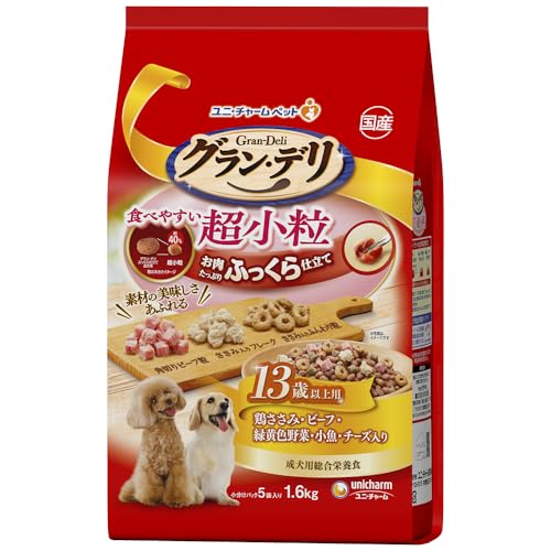 グラン・デリ ドッグフード ふっくら仕立て食べやすい超小粒13歳以上用 1.6kg 超小粒 1