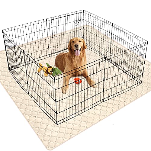 ペットシーツ 洗える ペット用おしっこマット 猫 犬用 おしっこパッド ペット用 トイレ下敷きマット 速乾 洗える 大判サイズ 多頭飼いに最適(ベージュ 120*90cm 2点入り)の外観・全体像 画像