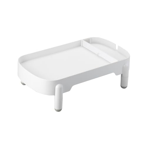 エレコム 自動給餌器 給水器 スタンド 3段階高さ調整 [設置可能サイズ 19.5cm×36.5cmまで] 耐荷重10kg 猫 中小型犬用 幅23.9×奥行38.7cm ホワイト PET-ST01WH 1