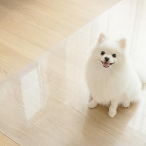 ペットマット 透明 PVC 拭ける 滑り止め 傷防止 床 床暖房対応 犬 大判 撥水 汚れ防止 フローリング 保護マット 廊下マット カット可能 明和グラビア INBT-01 45cm×60cm 1