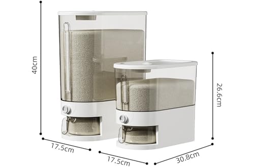 米びつ ライスストッカー 米櫃 こめびつ スリム ボタン押しタイプ 無洗米対応 密閉性アップ 防湿 防塵 防虫 防カビ コンパクト 省スペース 洗える 水洗い可 お米収納 キッチン 台所用 (5KG)の詳細・まとめ 画像