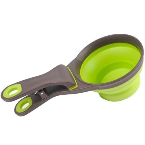 Tglptc ペット用ボウル フードスプーン 折り畳み式 フードバッグ 水飲みボウル 計量カップ ドッグフードスプーン 1個 1