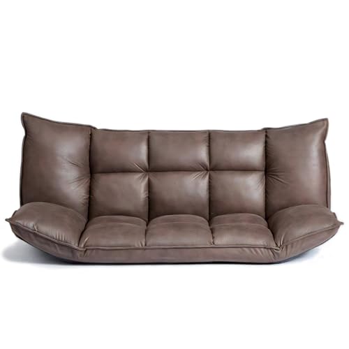 [ URBAN ] ペットがいても安心のひっかき傷に強い生地を使用した マルチリクライニング ソファ 猫の爪に強い 犬 ペットソファ ソファベッド 2人掛け ローソファー ［5か所14段階リクライニング 自分好みに形が変えられる］傷に強く 耐久性のある生地 [1人掛け 2人掛け ソファベッドなどマルチに活躍] ロータイプ ローソファーベッド 座椅子ソファー ブラウン F-2067 BR 1