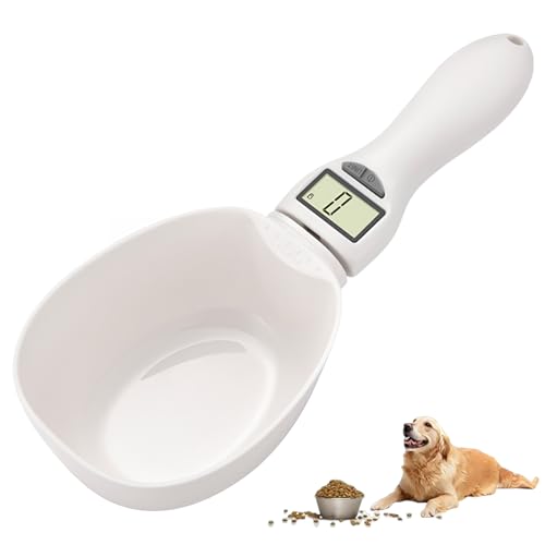 KDSSYFT 給餌スプーン ペット 計量スプーン 一体型 大匙 ドッグフード 計量カップ ダイエット lcdデジタルスケール 科学的飼育 健康ペット 犬 猫用 1