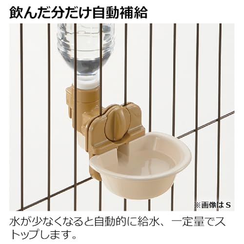 リッチェル(Richell) ドッグウォーターディッシュ M ダークブラウン ペット 犬 給水 ボトル 水飲み 器 取り付け 可能の特徴・詳細 画像