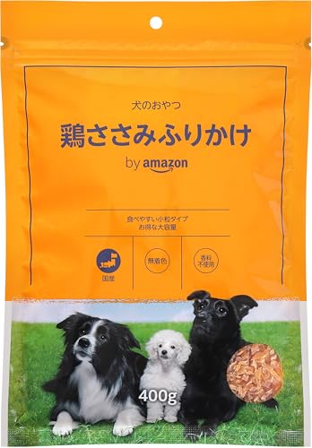 by Amazon 犬のおやつ 鶏ささみ ふりかけ 400g 大容量パック 無着色・香料不使用 【国産】 (Wag) 1