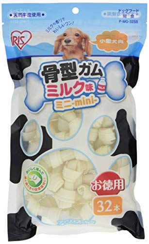 アイリスオーヤマ 犬 おやつ 骨型ガムミルク SSサイズ 32本入 1