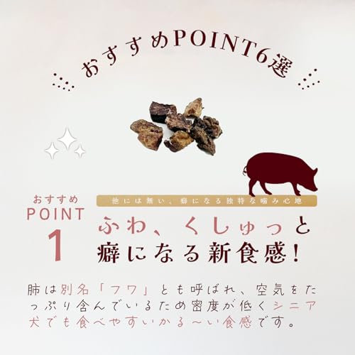 Laki ラキ 熊本県産 無添加 国産 さくさく 豚ラング 豚肺 フワ 犬 ペット おやつ 無着色 軽い 手で割れる (小粒キューブ 40g)の特徴・詳細 画像
