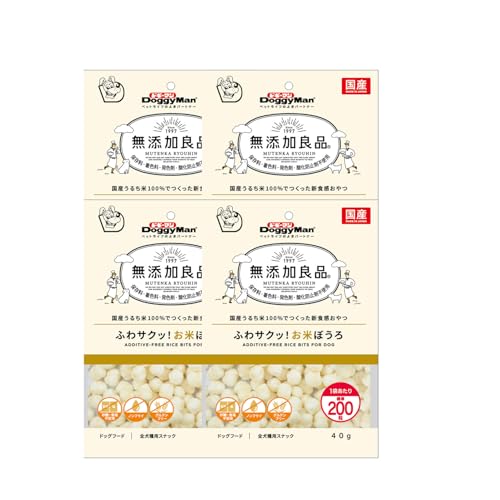 ドギーマン 無添加良品 ふわサクッ！お米ぼうろ 40g×4個セット 1