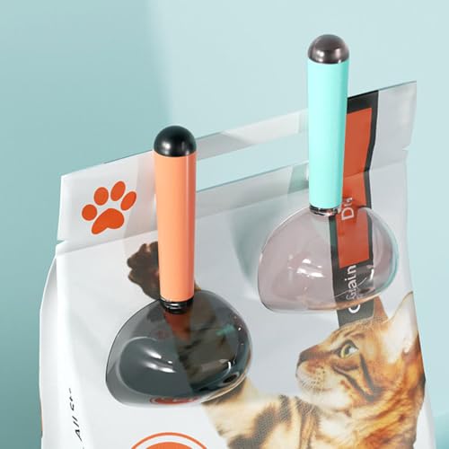 キャットフードスクープ シーリングクリップ付き 計量カップ付き ペット給餌 お手入れ簡単 可愛い ペットフード 計量カップ 犬用スプーン 持ち運び簡単 耐久性 大容量 科学的飼育 (オレンジ) [並行輸入品]の詳細・まとめ 画像