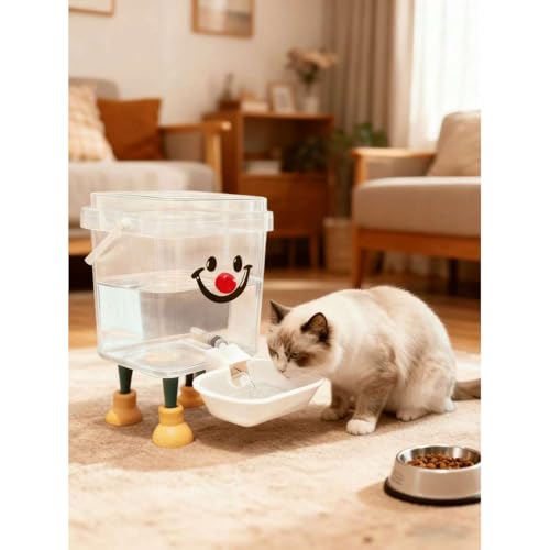 自動ペット給水器 - 電源不要!大容量の水タンク、重力式自動給水、ペットに常に新鮮な水を提供。週1-2回の給水で済み、毎日の給水の手間を解消!の詳細・まとめ 画像