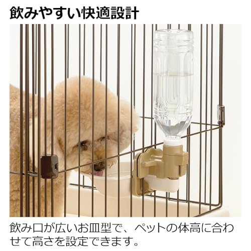 リッチェル(Richell) ドッグウォーターディッシュ M ダークブラウン ペット 犬 給水 ボトル 水飲み 器 取り付け 可能の特徴・詳細 画像