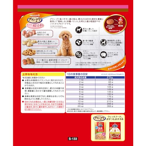 グラン・デリ グランデリ ドッグフード ソフト ふっくら仕立て 食べやすい超小粒 750g 国産 ユニチャームの詳細・まとめ 画像