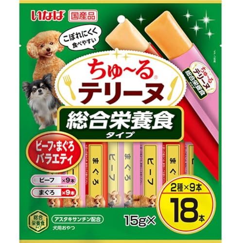 いなば ちゅ~るテリーヌ 総合栄養食タイプ ビーフ・まぐろバラエティ 15g×18本 1