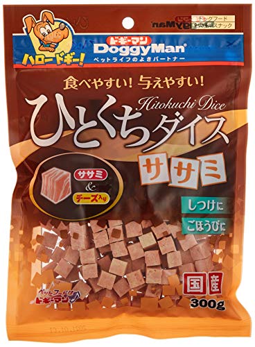 ドギーマン イヌ用 ひとくちダイス ササミ チキン風味 300g 1