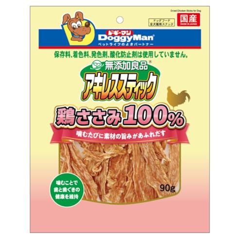 ドギーマン 無添加良品 アキレススティック 鶏ささみ100％ 90g 1