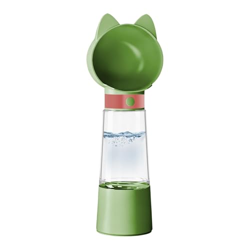 犬用 携帯ウォーターボトル - 2-in-1 完全防漏 携帯ウォーターカップ - お出かけ用 ドッグボウル | 子犬 ハイキング 車 ビーチ キャンプ 庭 公園 ガーデン 屋外 対応の外観・全体像 画像