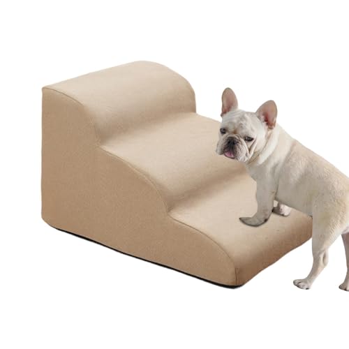 犬用ステップ 3段 ドッグステップ 犬用スロープ 犬用踏み台 犬用階段 小型犬 室内犬 高齢犬 滑り止めマット付き カバー取り外し 洗えるの外観・全体像 画像