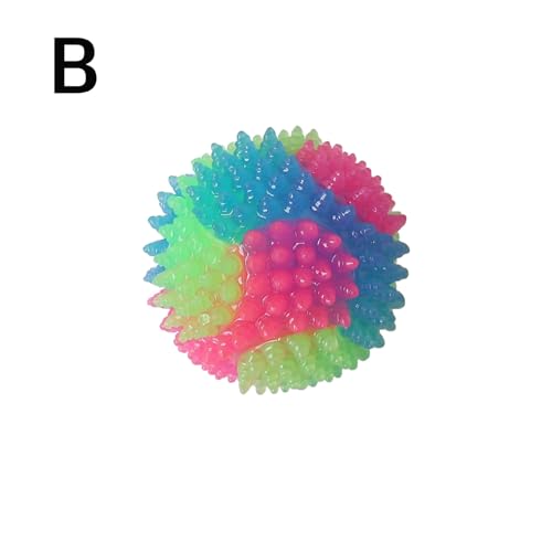 犬おもちゃ 光るボール 犬用ボール 噛むおもちゃ 光るペットチューボール 高弾力性 耐久性 柔らかい 歯のクリーニング 運動不足 ストレス解消 訓練用 インタラクティブペットの猫犬 知育玩具 大中小型犬に適用 (B,1PCS)の詳細・まとめ 画像