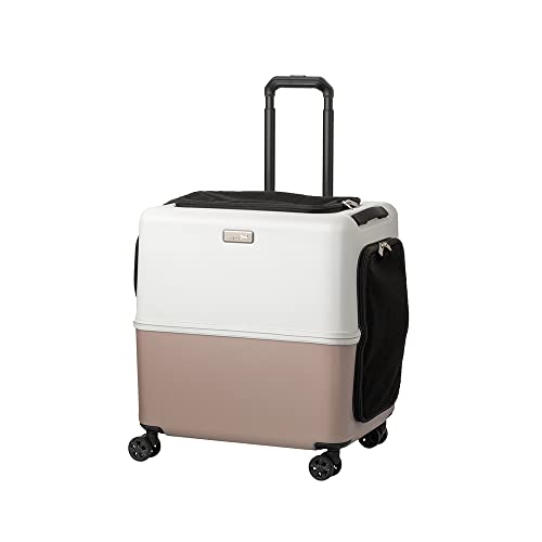 PETiCO[ペチコ]ICO ペットキャリー ペットカート ストッパー機能搭載 ペットとおでかけ 犬 猫 小型犬 中型犬 公共交通乗車＜3001-L-PK-WH＞ ピンクベージュ×ホワイト/Lサイズ 1