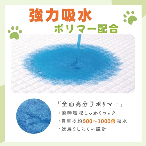 Moripet ペットシーツ スーパーワイド 薄型 犬ペットシーツ 1回使い切りタイプ (スーパーワイド(薄型), 50枚)の特徴・詳細 画像