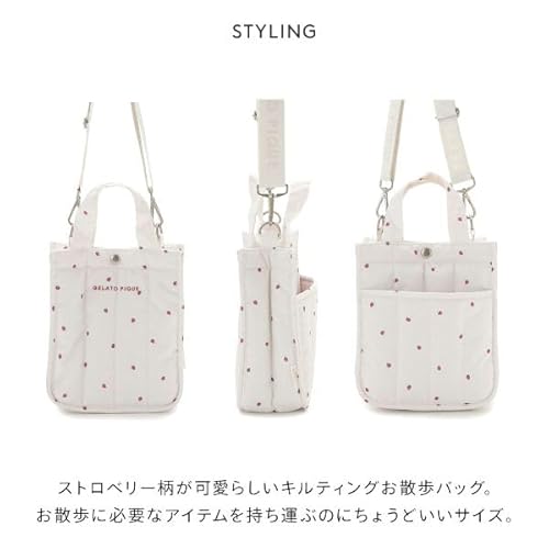 ジェラートピケ CAT&DOG 販路限定商品 キルティングお散歩バッグS ジェラピケ gelato pique(PI-ピンク、Free)の特徴・詳細 画像