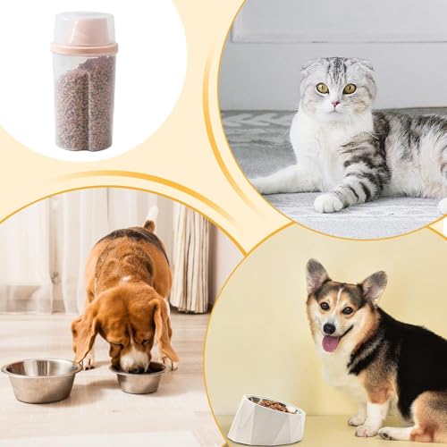ペットフード収納 – ABS 10.5x9x20.5cm | 密閉型保存容器 犬 | 猫用フードボックス キッチン整理、鮮度保持、家庭用、および給餌の利便性 食品から空気と水分を効果的に隔離すの特徴・詳細 画像