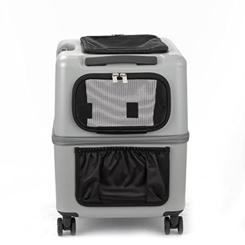 PETiCO[ペチコ]ICO ペットキャリー ペットカート ストッパー機能搭載 ペットとおでかけ 犬 猫 小型犬 中型犬 公共交通乗車＜3001-L-GY＞ サンドグレー/Lサイズの特徴・詳細 画像