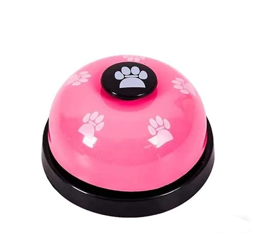 Parishop コールベル ペット用 犬と猫用 卓上ベル カウンターベル ペットトレーニング 訓練用品 しつけ用 ペット おもちゃ 鈴ベル (ピンク) 1