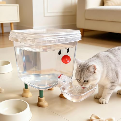 犬用オートマチック給水器 犬用オートオートウォーターディスペンサーウォーターディスペンサー ペット用自動水飲み器,スマイルフェイス デザイン 犬猫用 ウォーターボウル - 卡通キャラクター子犬噴水式給水器,ベランダ 室内 オフィス 寝室 旅行 リビング 家庭用の特徴・詳細 画像