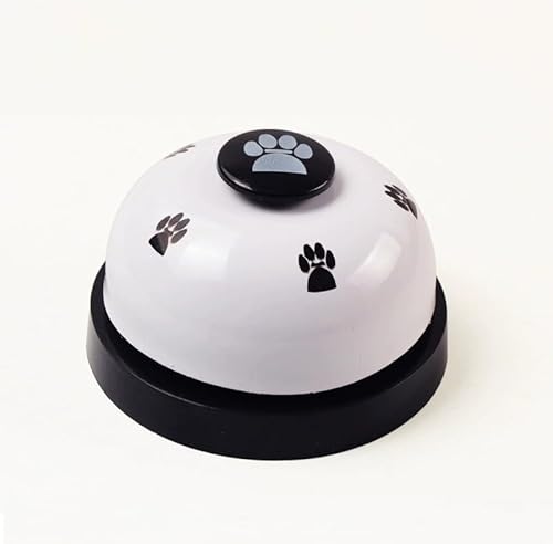 Parishop コールベル ペット用 犬と猫用 卓上ベル カウンターベル ペットトレーニング 訓練用品 しつけ用 ペット おもちゃ 鈴ベル (ホワイト) 1