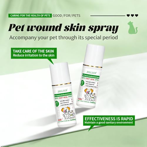 ペット創傷スプレー 通気性防水 クリア創傷治癒スプレー 100ml 創傷スプレー 液体消毒剤 止血スプレー 犬と猫用の創傷液スプレー 皮膚と傷のケア ペット 創傷治癒と創傷治療をサポート 感染症の予防に役立ちます 犬 猫 小動物用の液体包帯の特徴・詳細 画像